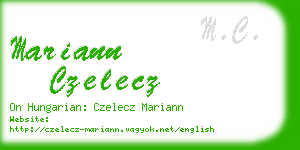 mariann czelecz business card
